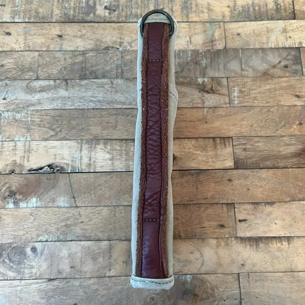 Vintage Khaki Canvas and Leather Everyday Carry Pocket Organizer Bible Cover